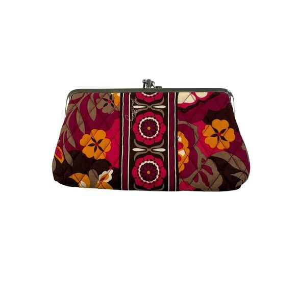 Vera Bradley Handbags - Vera Bradley Double Kisslock Clutch Wallet in Carnaby Floral Retired 2009